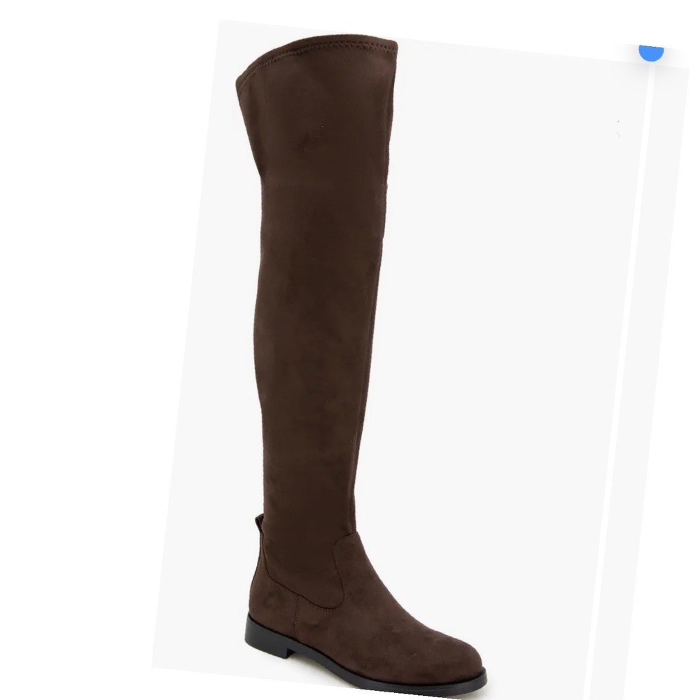 Kenneth Cole Reaction Wind-Y Burgundy Micro‎ Suede Over The Knee Boots 6.5 M - Picture 4 of 5